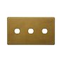 Soho Lighting Old Brass 3 Gang LT3 Toggle Plate ONLY