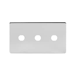 Soho Lighting Polished Chrome 3 Gang Toggle Plate Screwless