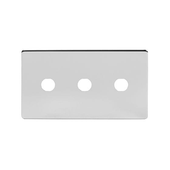 Soho Lighting Polished Chrome 3 Gang Toggle Plate Screwless