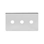 Soho Lighting Polished Chrome 3 Gang Toggle Plate Screwless