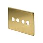Soho Lighting Brushed Brass 4 Gang LT3 Toggle Plate ONLY