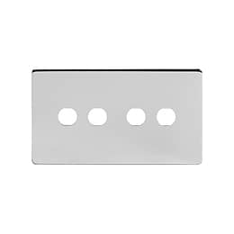 Soho Lighting Polished Chrome 4 Gang Toggle Plate Screwless