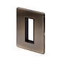 Soho Lighting Antique Brass 1 x25mm EM-Euro Module Faceplate