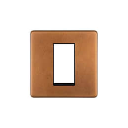 Antique Copper 1 Gang Euro Module Faceplate