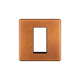 Antique Copper 1 Gang Euro Module Faceplate