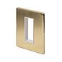 Soho Lighting Brushed Brass White Insert 1 x25mm EM-Euro Module Faceplate