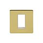 Soho Lighting Brushed Brass White Insert 1 x25mm EM-Euro Module Faceplate