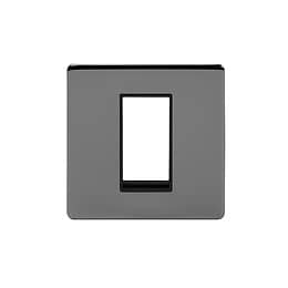 Soho Lighting Black Nickel Single Data Plate 1 Module Blk Ins Screwless