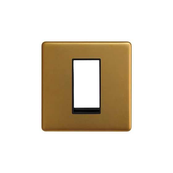 Antique Gold 1 Gang Euro Module Faceplate
