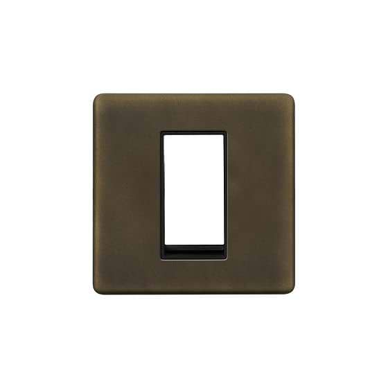 Soho Lighting Vintage Brass 1 x25mm EM-Euro Module Faceplate