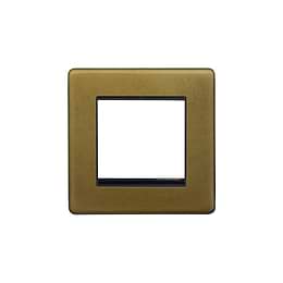 Soho Lighting Old Brass 2 x25mm EM-Euro Module Faceplate