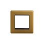 Antique Gold 1 Gang Euro Module Faceplate
