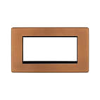 Antique Copper 2 Gang Euro Module Faceplate