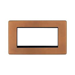 Antique Copper 2 Gang Euro Module Faceplate