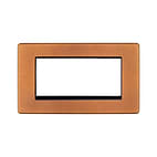 Antique Copper 2 Gang Euro Module Faceplate