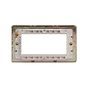 Soho Lighting Brushed Brass White Insert 4 x25mm EM-Euro Module Faceplate