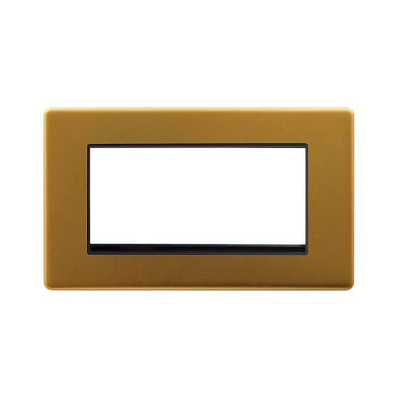 Antique Gold 2 Gang Euro Module Faceplate
