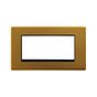 Antique Gold 2 Gang Euro Module Faceplate
