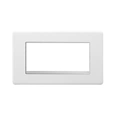 Primed Paintable 4 x 25mm EM-Euro Module Faceplate | Soho - Elesi