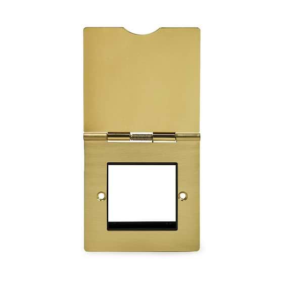 Soho Lighting Brushed Brass Black Insert 2 x25mm EM-Euro Module Floor Plate