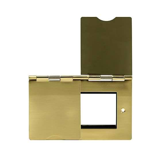 Soho Lighting Brushed Brass Black Insert 4 x25mm EM-Euro Module Floor Plate