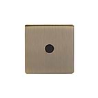 Soho Lighting Antique Brass 20A Flex Outlet Blk Ins Screwless