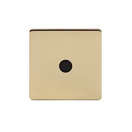 Soho Lighting Brushed Brass 20A Flex Outlet Black Insert Screwless