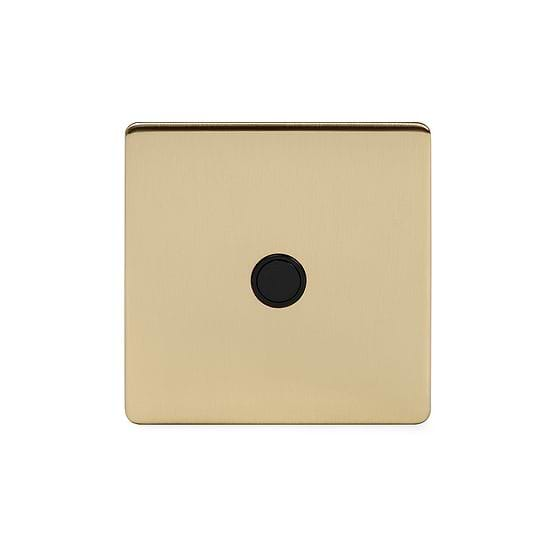 Soho Lighting Brushed Brass 20A Flex Outlet Black Insert Screwless