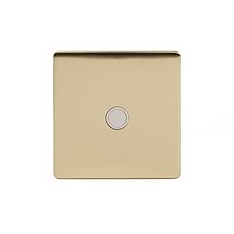 Soho Lighting Brushed Brass 20A Flex Outlet Wht Ins Screwless