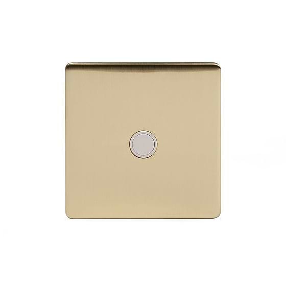 Soho Lighting Brushed Brass 20A Flex Outlet Wht Ins Screwless