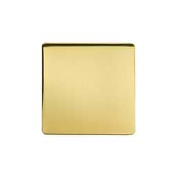 Brushed Brass 1 Gang Blanking Plate