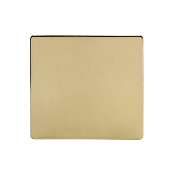 Brushed Brass 6 Gang Blanking Plate
