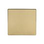Brushed Brass 6 Gang Blanking Plate
