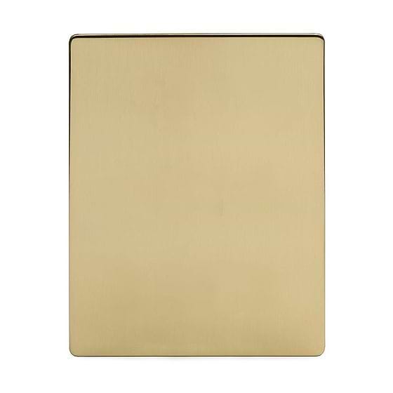 Brushed Brass 9 Gang Blanking Plate
