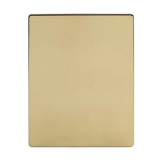 Soho Lighting Brushed Brass 9 Gang Extra Large Blanking Plate