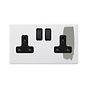 2 Gang Paintable Socket