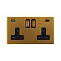 Brass USB A + C Socket