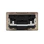 Soho Lighting Brushed Chrome 2 Gang 13A DP Socket with 2 x USB-A 4.8A