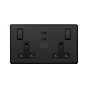 Soho Lighting Matt Black 2 Gang 65W USB C+C Socket (13A Socket + 2 USB C 4.8A Ports)