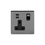 Black Nickel 1 Gang USB C Socket
