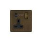 Vintage Brass 1 Gang USB C Socket
