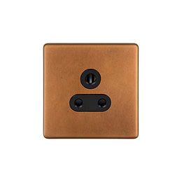 Antique Copper Bulkhead 5Amp Socke