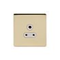 Soho Lighting Brushed Brass 5 Amp Unswitched Socket Wht Ins Screwless