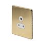 Soho Lighting Brushed Brass 5 Amp Socket Wht Ins