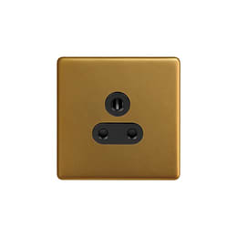 Antique Gold Bulkhead 5Amp Socke
