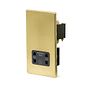 Soho Lighting Brushed Brass Shaver Socket Dual Voltage 115/230v Blk Ins Screwless