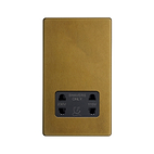 Old Brass Dual Voltage Shaver Socket
