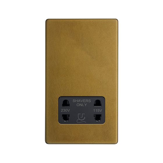 Soho Lighting Old Brass 1 Gang Shaver Socket