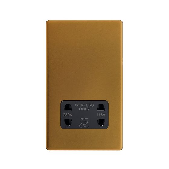 Antique Gold Dual Voltage Shaver Socket

