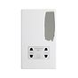 Soho Lighting Primed Paintable Shaver Socket Dual Voltage 115/230v with White Insert